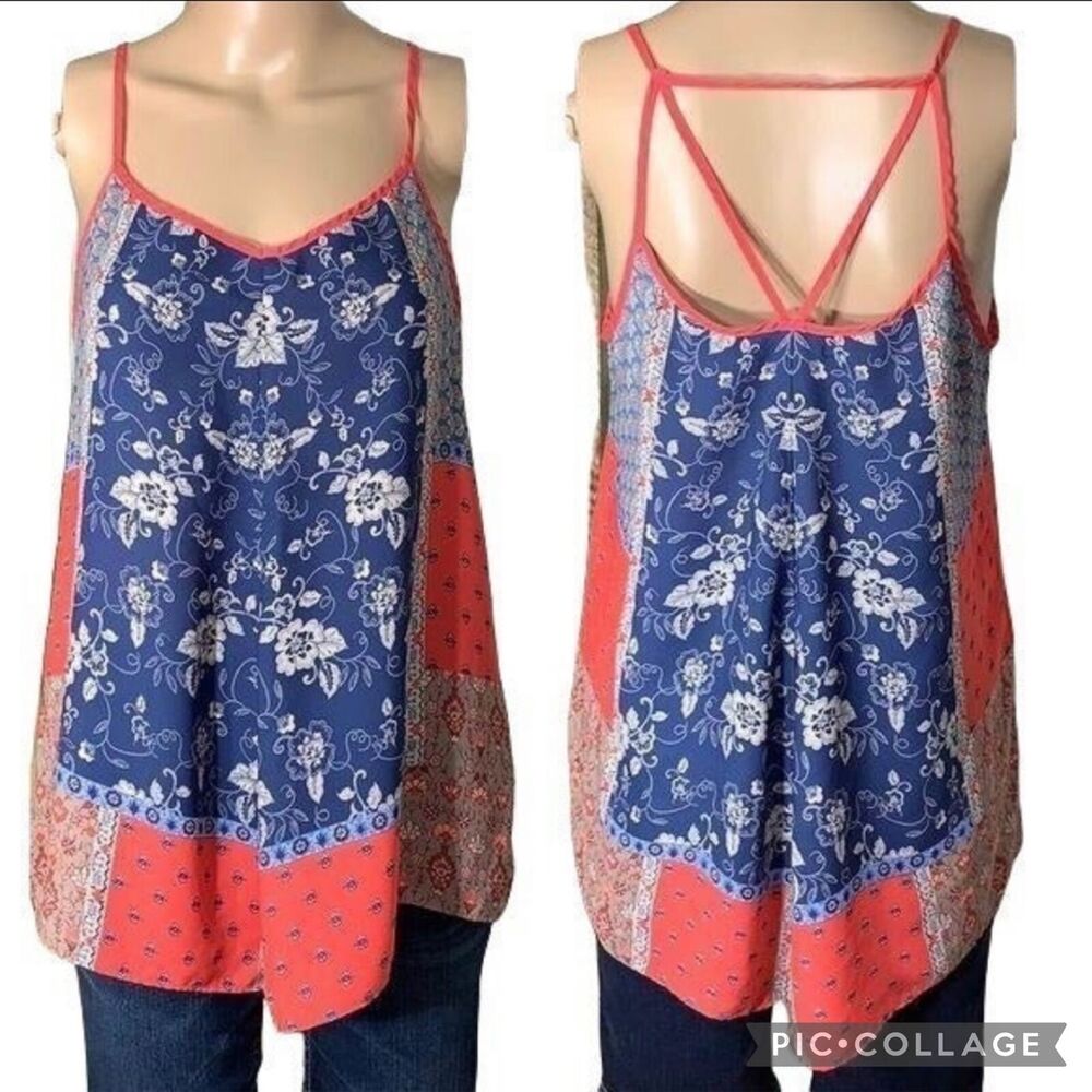 Maurices Womens Tank Top Silky Lightweight Relaxed Fit Spaghetti Strap Small